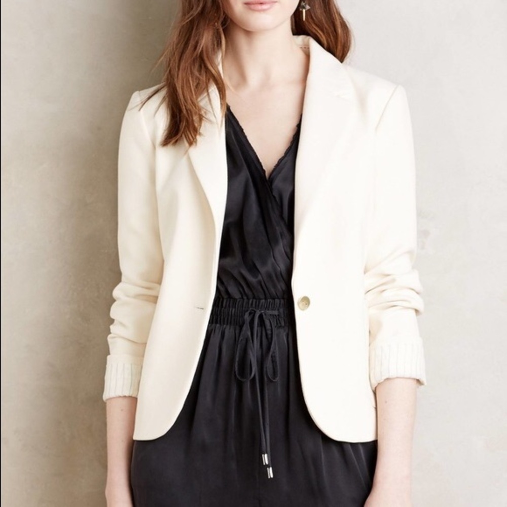 Anthropologie Cartonnier Cream Blazer